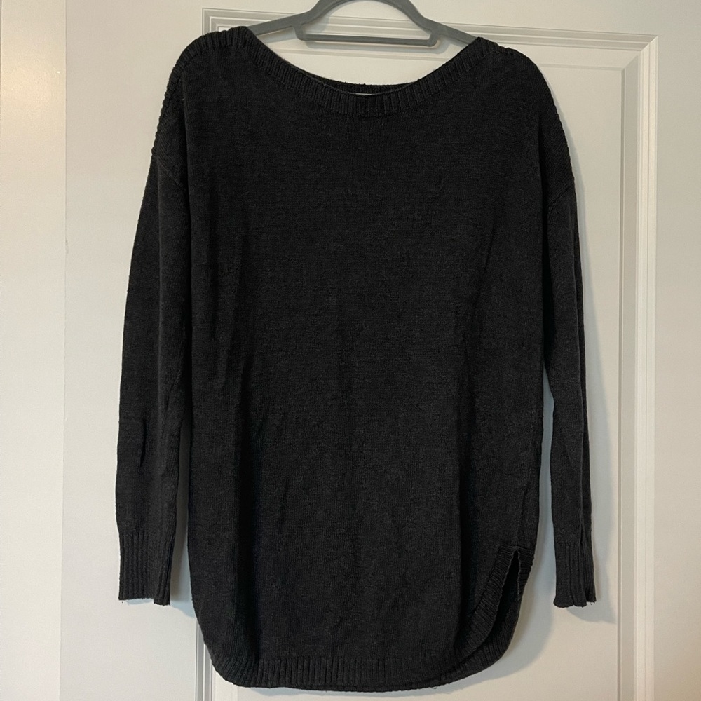 Old Navy Boatneck Tunic Sweater Grey
